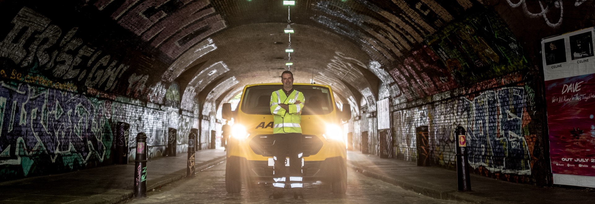 Alan Schaller Standing in a tunnel